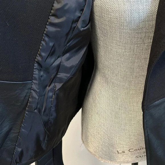 NWOT Black Moto Jacket Stretch Faux Leather Lined, Size M - Picture 14 of 14